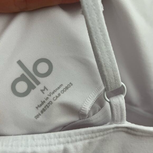 Alo Yoga Alosoft Courtside Tennis Dress Womens Medium White Casual Preppy - Picture 11 of 13